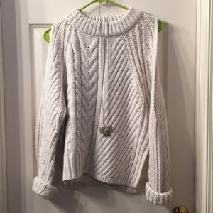 Chunky Knit Cold Shoulder Sweater (BRAND NEW)